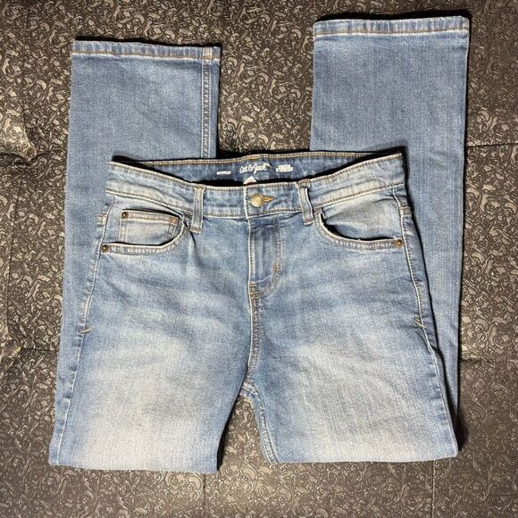14 Cat & Jack Boys Jeans Bootcut Stretch Blue Jeans Size 14 EPC Adjustable Wais - Picture 1 of 5